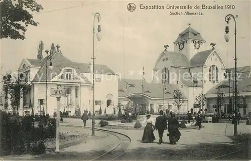 AK / Ansichtskarte Exposition_Universelle_Bruxelles_1910 Section Allemande  Exposition_Universelle