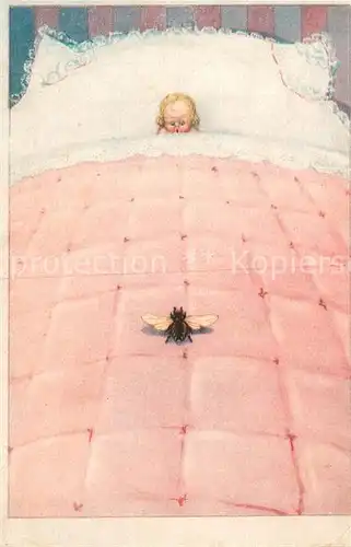 AK / Ansichtskarte Verlag_WS_SB_Nr. 5834 Kind Bett Fliege  Verlag_WS_SB_Nr.