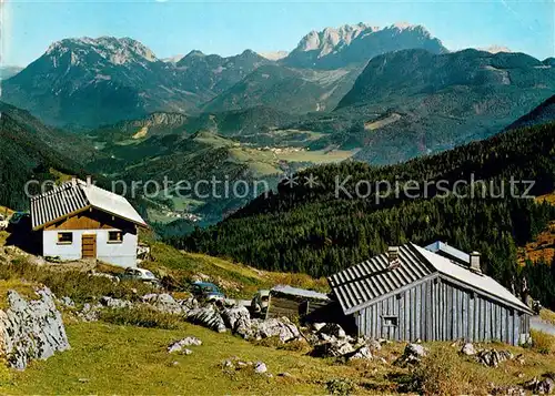 AK / Ansichtskarte Landl_Thiersee Ackeralm Blick auf Landl Hinterthiersee und Kaisergebirge Landl Thiersee