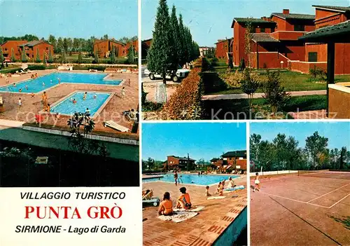 AK / Ansichtskarte Sirmione Villaggio Turistico Punta Gro Swimming Pool Tennisplatz Sirmione