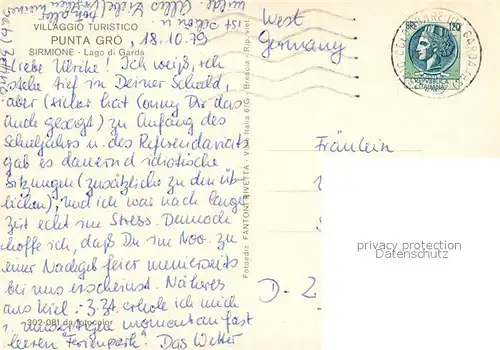 AK / Ansichtskarte Sirmione Villaggio Turistico Punta Gro Swimming Pool Tennisplatz Sirmione