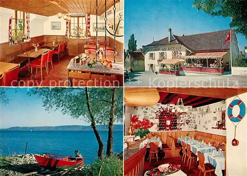 AK / Ansichtskarte Neuchatel_NE Hotel Restaurant des Bateaux Lac de Neuchatel Neuchatel NE