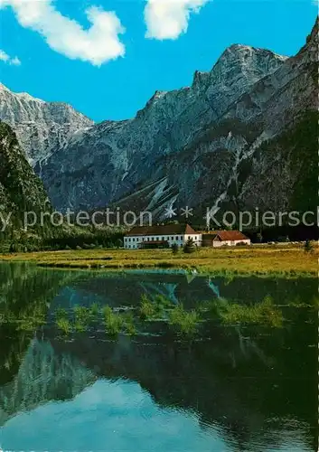 AK / Ansichtskarte Almsee Gasthaus Seehaus Alpen Almsee