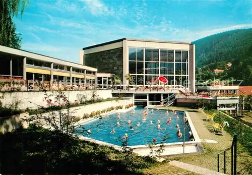AK / Ansichtskarte Wildbad_Schwarzwald Hallenbad Freibad Wildbad_Schwarzwald