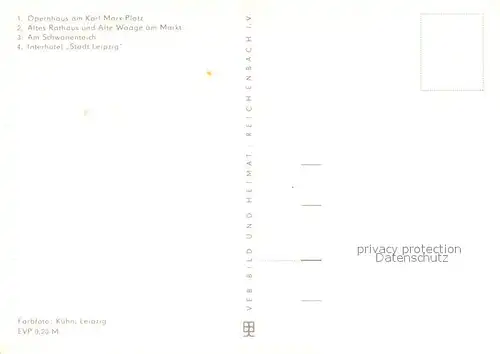 AK / Ansichtskarte Leipzig Opernhaus Karl Marx Platz Altes Rathaus Alte Waage Markt Schwanenteich Interhotel Stadt Leipzig Messestadt Leipzig