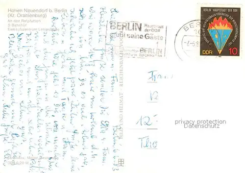 AK / Ansichtskarte Hohen_Neuendorf Partie an den Rotpfuhlen S Bahnhof Einkaufszentrum Leninstrasse Hohen Neuendorf