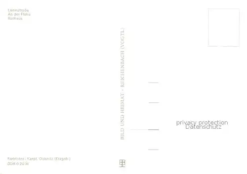 AK / Ansichtskarte Floeha Leninstrasse Partie an der Floeha Rathaus Floeha