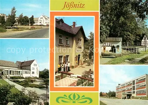 AK / Ansichtskarte Joessnitz FDGB Erholungsheim Gaststaette Pfaffenmuehle Ferienheim Polytechnische Oberschule Joessnitz