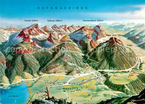 AK / Ansichtskarte Maurach_Achensee umd Umgebung Rofangebirge Seilbahn zur Erfurter Huette aus der Vogelperspektive Maurach Achensee