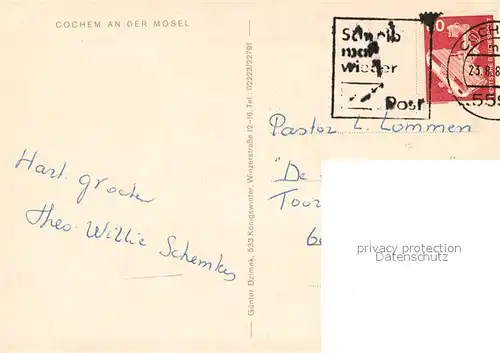 AK / Ansichtskarte Cochem_Mosel Panorama Cochem Mosel