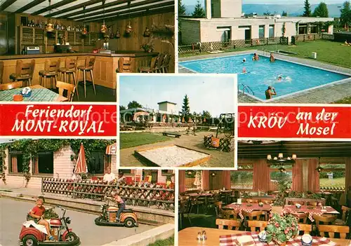 AK / Ansichtskarte Kroev_Mosel Feriendorf Mont Royal Restaurant Schwimmbad Spielplatz Kroev_Mosel