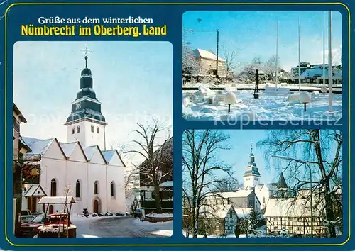 AK / Ansichtskarte Nuembrecht Kirche Winteridylle Nuembrecht