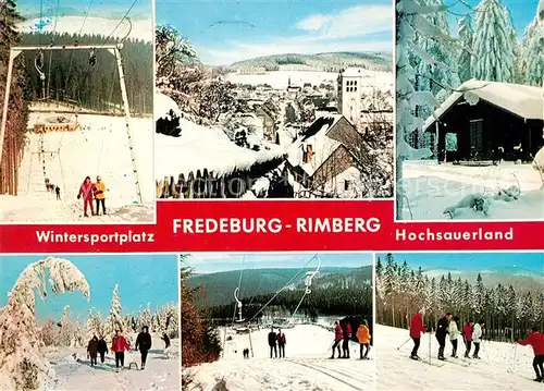 AK / Ansichtskarte Fredeburg_Schmallenberg Skilifte Panorama  Fredeburg_Schmallenberg