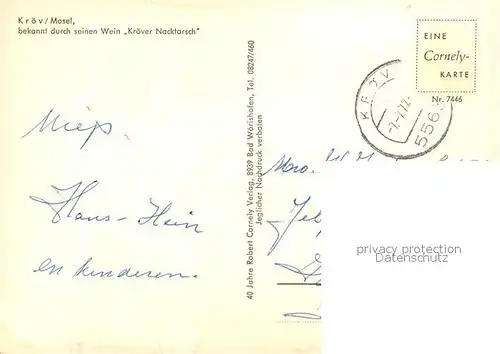 AK / Ansichtskarte Kroev_Mosel Panorama Fachwerkhaus Moselpartie Hotel Reichsschenke Kroev_Mosel