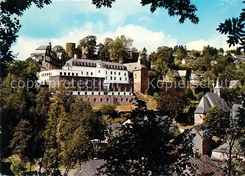 AK / Ansichtskarte Monschau Ortsansicht mit Ruine Haller Monschau