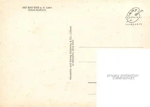 AK / Ansichtskarte Bad_Ems Albert Kurheim Bad_Ems