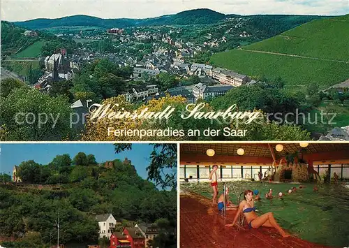 AK / Ansichtskarte Saarburg_Saar Panorama Hallenbad Saarburg Saar