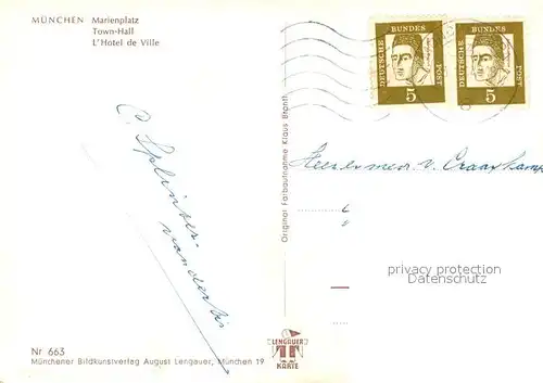 AK / Ansichtskarte Muenchen Marienplatz Altes Rathaus Muenchen