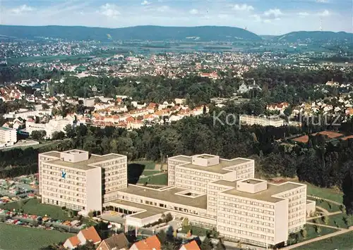 AK / Ansichtskarte Bad_Oeynhausen Fliegeraufnahme mit Kurklinik Bad Oeynhausen Bad_Oeynhausen
