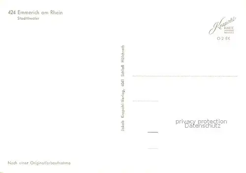 AK / Ansichtskarte Emmerich_Rhein Stadttheater Emmerich Rhein