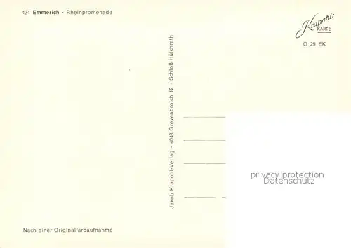 AK / Ansichtskarte Emmerich_Rhein Rheinpromenade Kirche Emmerich Rhein