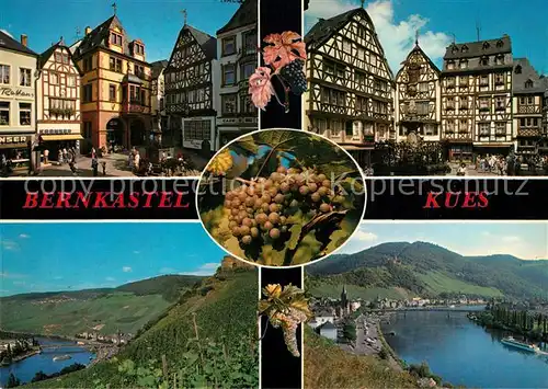 AK / Ansichtskarte Bernkastel Kues Marktplatz Fachwerkhaeuser Panorama Bernkastel Kues