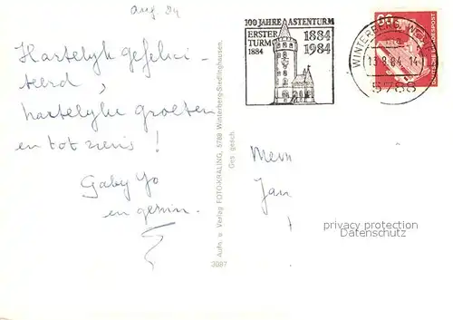 AK / Ansichtskarte Neuastenberg Ortsblick Panorama Neuastenberg