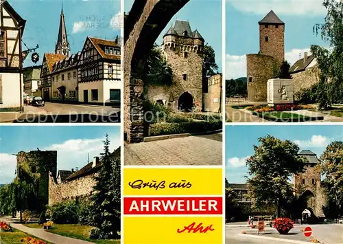 AK / Ansichtskarte Ahrweiler_Ahr Kirche Schlosstor Schloss Details Ahrweiler_Ahr