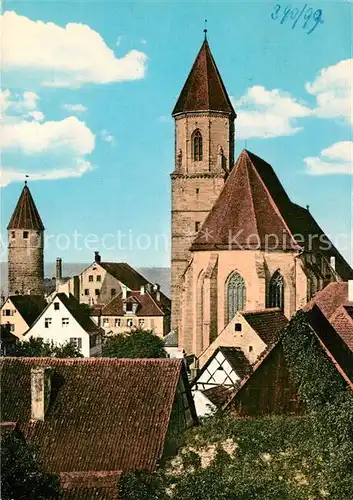 AK / Ansichtskarte Gunzenhausen_Altmuehlsee Prot Kirche und Faerberturm Gunzenhausen Altmuehlsee