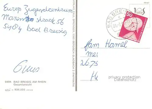 AK / Ansichtskarte Bad_Breisig Panorama Bad_Breisig