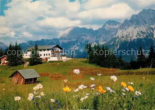 AK / Ansichtskarte St_Anton_Kranzberg mit Karwendelgebirge St_Anton_Kranzberg