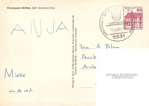 AK / Ansichtskarte Stadtkyll Ferienpark Wirfttal Schwimmbad Spielplatz Stadtkyll