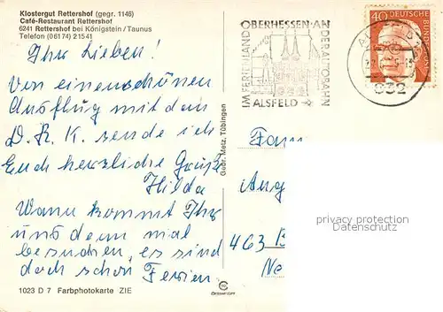 AK / Ansichtskarte Rettershof Klostergut Rettershof