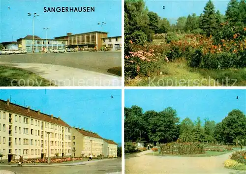 AK / Ansichtskarte Sangerhausen_Suedharz Bahnhof Rosarium Karl Marx Strasse  Sangerhausen Suedharz