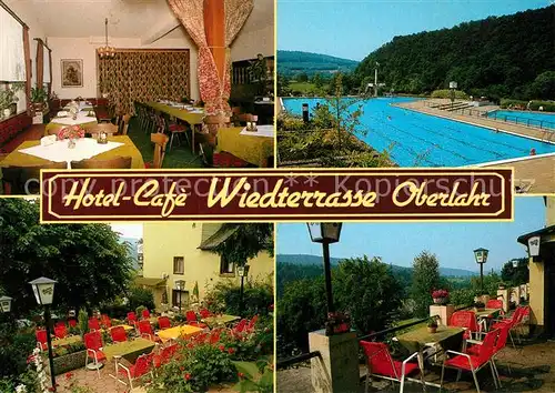 AK / Ansichtskarte Oberlahr_Westerwald Hotel Cafe Wiedterrasse Oberlahr_Westerwald