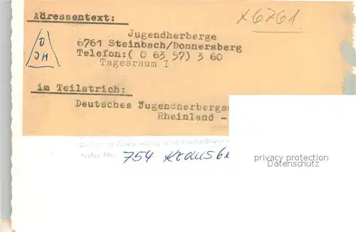 AK / Ansichtskarte Steinbach_Donnersberg Jugendherberge Tagesraum Steinbach Donnersberg