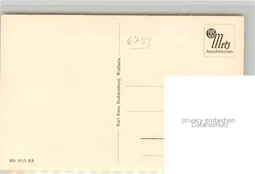 AK / Ansichtskarte Wolfstein_Pfalz Panorama Erholungsort Nordpfaelzer Bergland Wolfstein_Pfalz