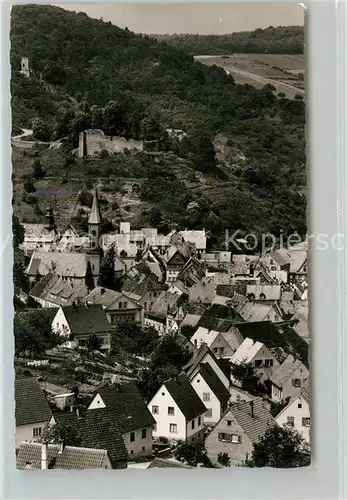 AK / Ansichtskarte Wolfstein_Pfalz Stadtbild mit Kirche Luftkurort Nordpfaelzer Bergland Wolfstein_Pfalz