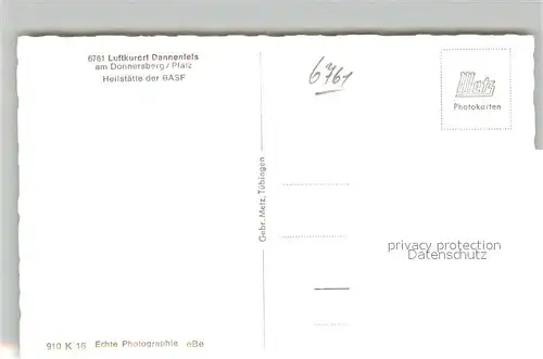 AK / Ansichtskarte Dannenfels Luftkurort am Donnersberg Heilstaette der BASF Dannenfels