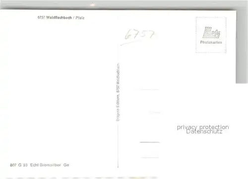 AK / Ansichtskarte Waldfischbach Burgalben Stadtpanorama Rathaus Kirche Felsen Bromsilber Waldfischbach Burgalben