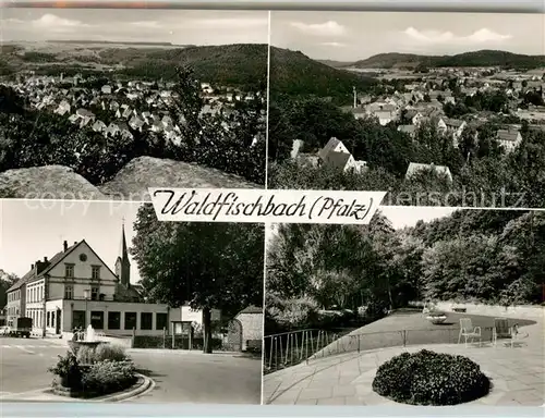 AK / Ansichtskarte Waldfischbach Burgalben Stadtpanorama Park Motiv in der Innenstadt Bromsilber Waldfischbach Burgalben