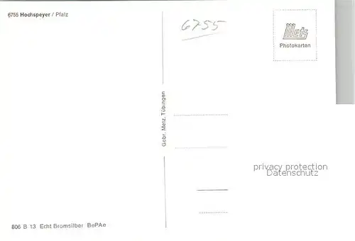 AK / Ansichtskarte Hochspeyer Stadtpanorama Strassenpartien See Minigolf Bromsilber Hochspeyer