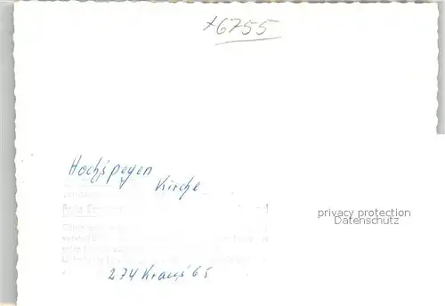 AK / Ansichtskarte Hochspeyer Kirche Hochspeyer