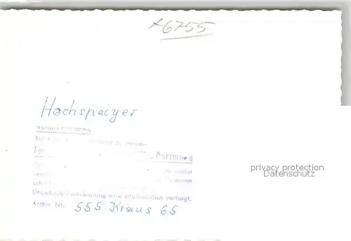 AK / Ansichtskarte Hochspeyer Denkmal Hochspeyer