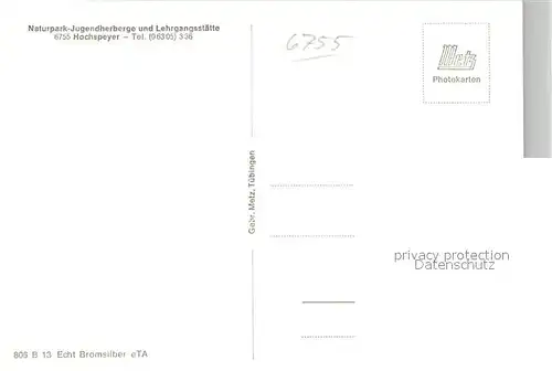 AK / Ansichtskarte Hochspeyer Stadtpanorama Ortsmotive See Minigolf Naturpark Jugendherberge Lehrgangsstaette Bromsilber Hochspeyer