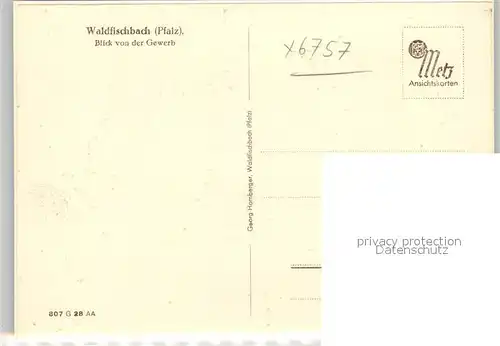 AK / Ansichtskarte Waldfischbach Burgalben Blick von der Gewerb Waldfischbach Burgalben