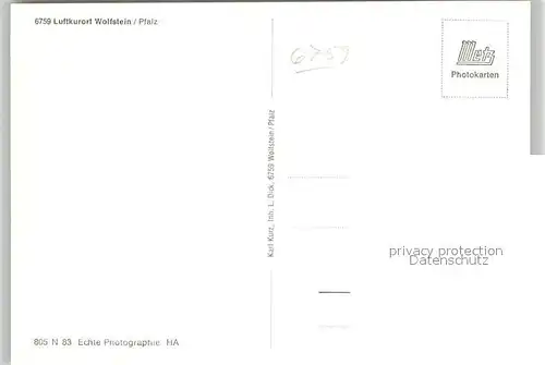 AK / Ansichtskarte Wolfstein_Pfalz Stadtpanorama Luftkurort mit Burgruine Wolfstein_Pfalz