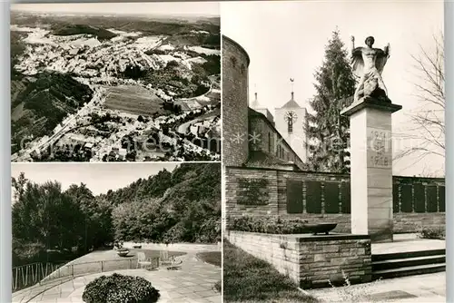 AK / Ansichtskarte Waldfischbach Burgalben Fliegeraufnahme Park Denkmal Bromsilber Waldfischbach Burgalben