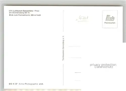 AK / Ansichtskarte Dannenfels Panorama Luftkurort am Donnersberg Blick zum Fernsehturm Pferdefuhrwerk Dannenfels