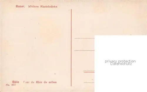 AK / Ansichtskarte Basel_BS Treppe zur Mittleren Rheinbruecke Basel_BS